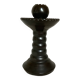 Brown glazed candlestick