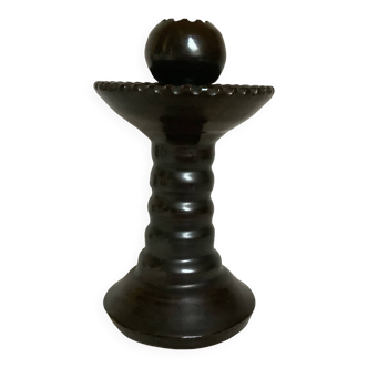 Brown glaze candle holder