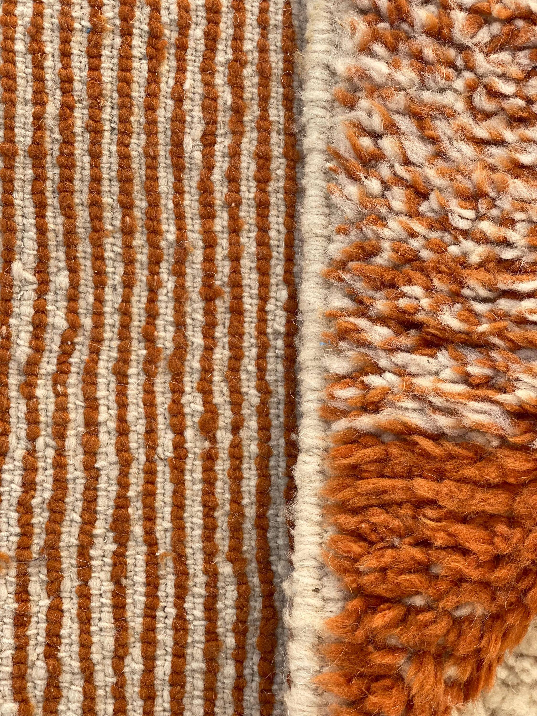 Handmade Berber rug in wool 3 x 2 m