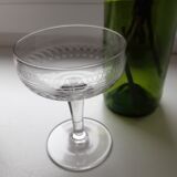 Lot de 6 coupes à champagne en cristal dépareillées début XXeme