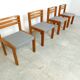 Ensemble de 4 chaises à repas SG 1200 en pin par Cees Braakman, 1970