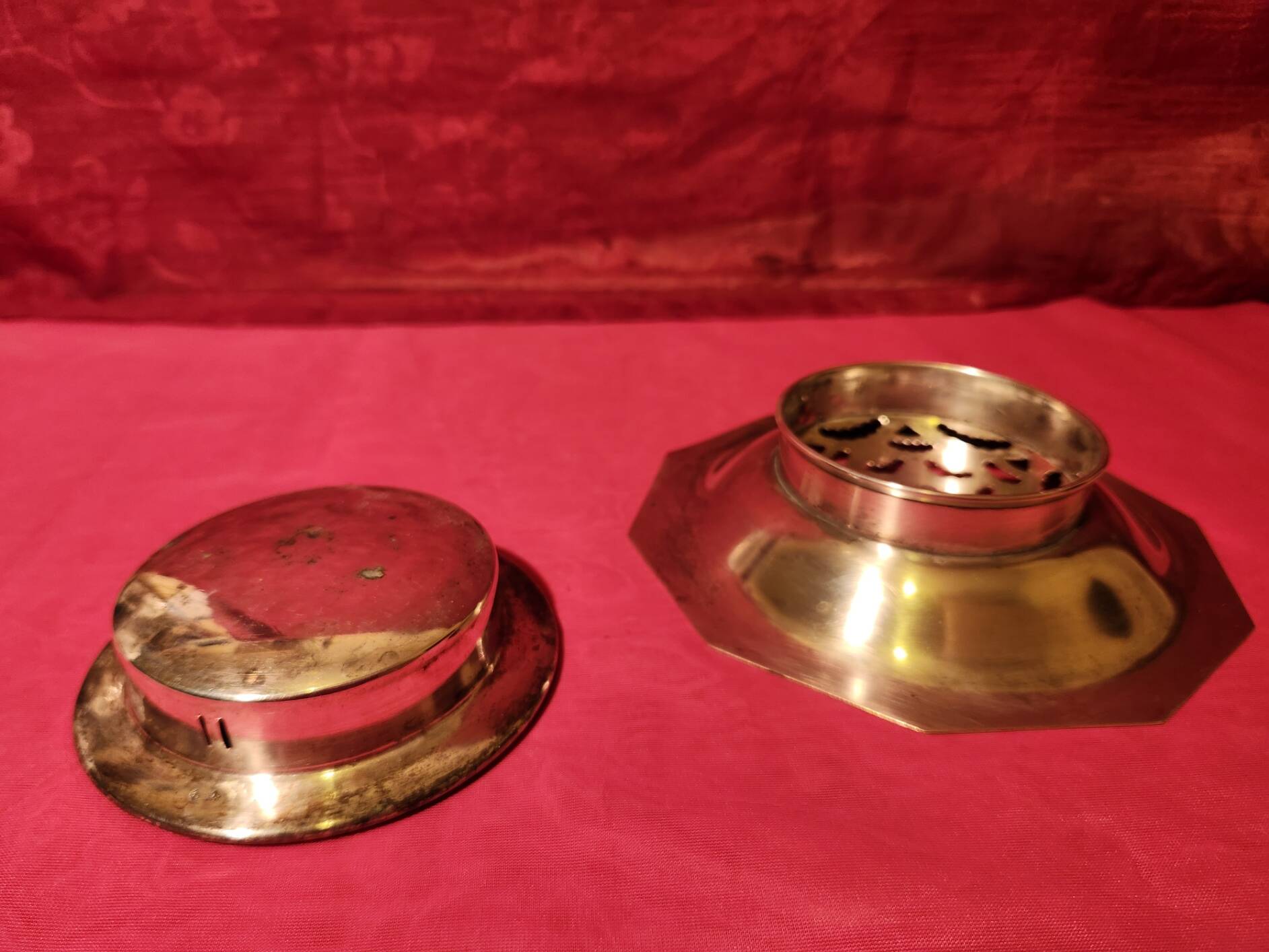 Coquillor butter dish, registered Made in France, hallmarked