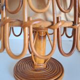 Pair of vintage bamboo lamps