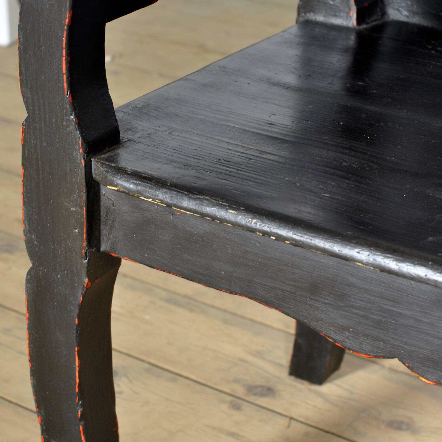 Antique pine bench, 1900s