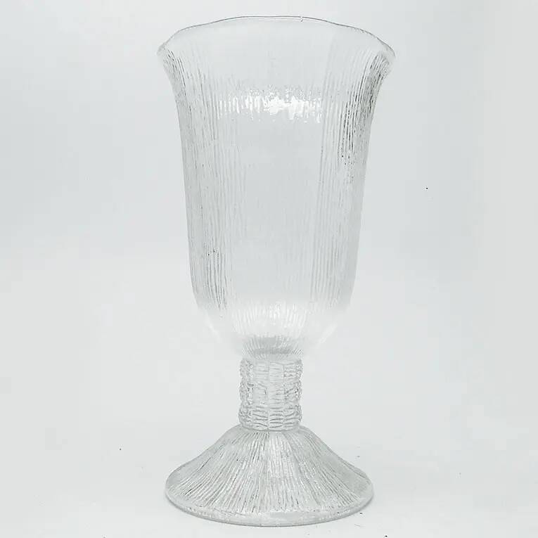 Cora vase, mid-century modern, transparent glass, Ząbkowice, Poland, 1970s