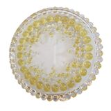 Vintage glass cake plate walther glass bubbles embossed