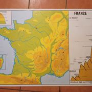 Carte scolaire : l'eau n°9 / france le relief n°10