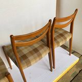 Series of 4 Scandinavian style chairs 1960