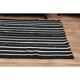 Striped Kilim Black White Vintage Handmade Area Rug  148x261