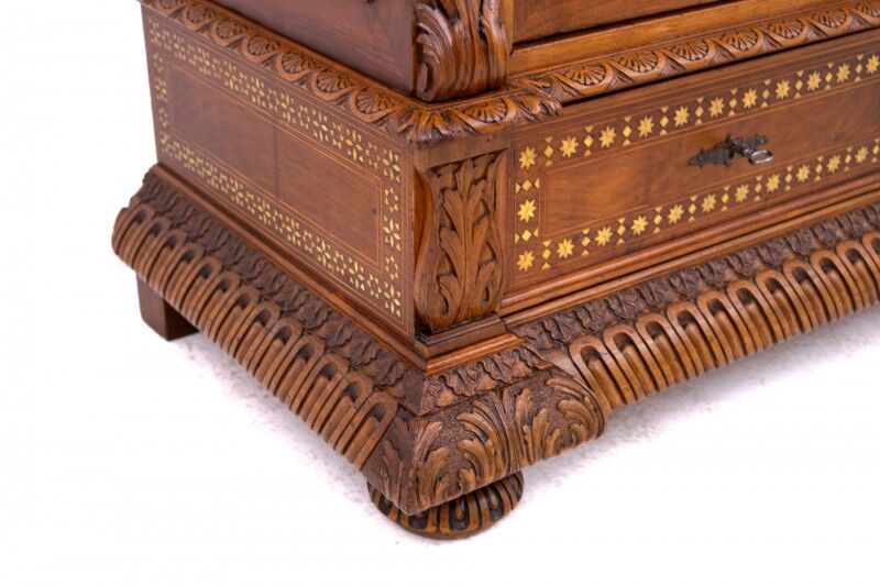 Unique Moorish style bookcase, circa 1870.