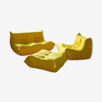 Sofa, armchair and ottoman Togo model designed by Michel Ducaroy 1973