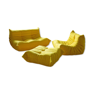 Sofa, armchair and ottoman Togo model designed by Michel Ducaroy 1973