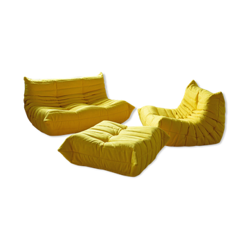 Sofa, armchair and ottoman Togo model designed by Michel Ducaroy 1973