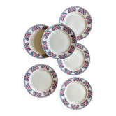 Lot de 6 assiettes à dessert anciennes - Toulouse de Saint Amand Céranord.