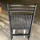 Paire de chaises pliantes noires