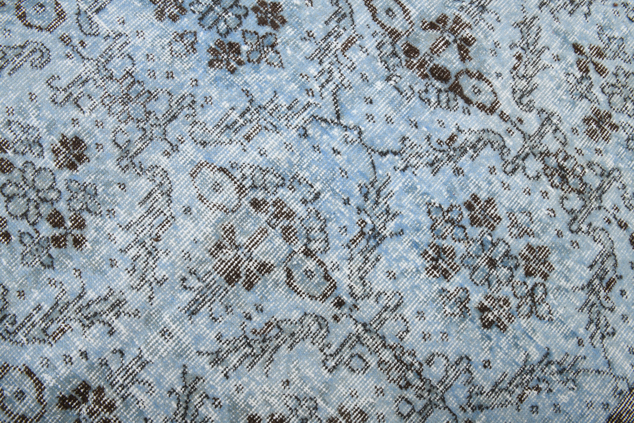 5x8 faded blue handmade turkish rug 260x150cm