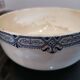 Butterfly ear bowl in iron clay with blue patterns