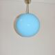 A pendant lamp with a blue glass shade, 1940s.