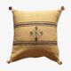 Yellow Berber cushion with cotton pompom