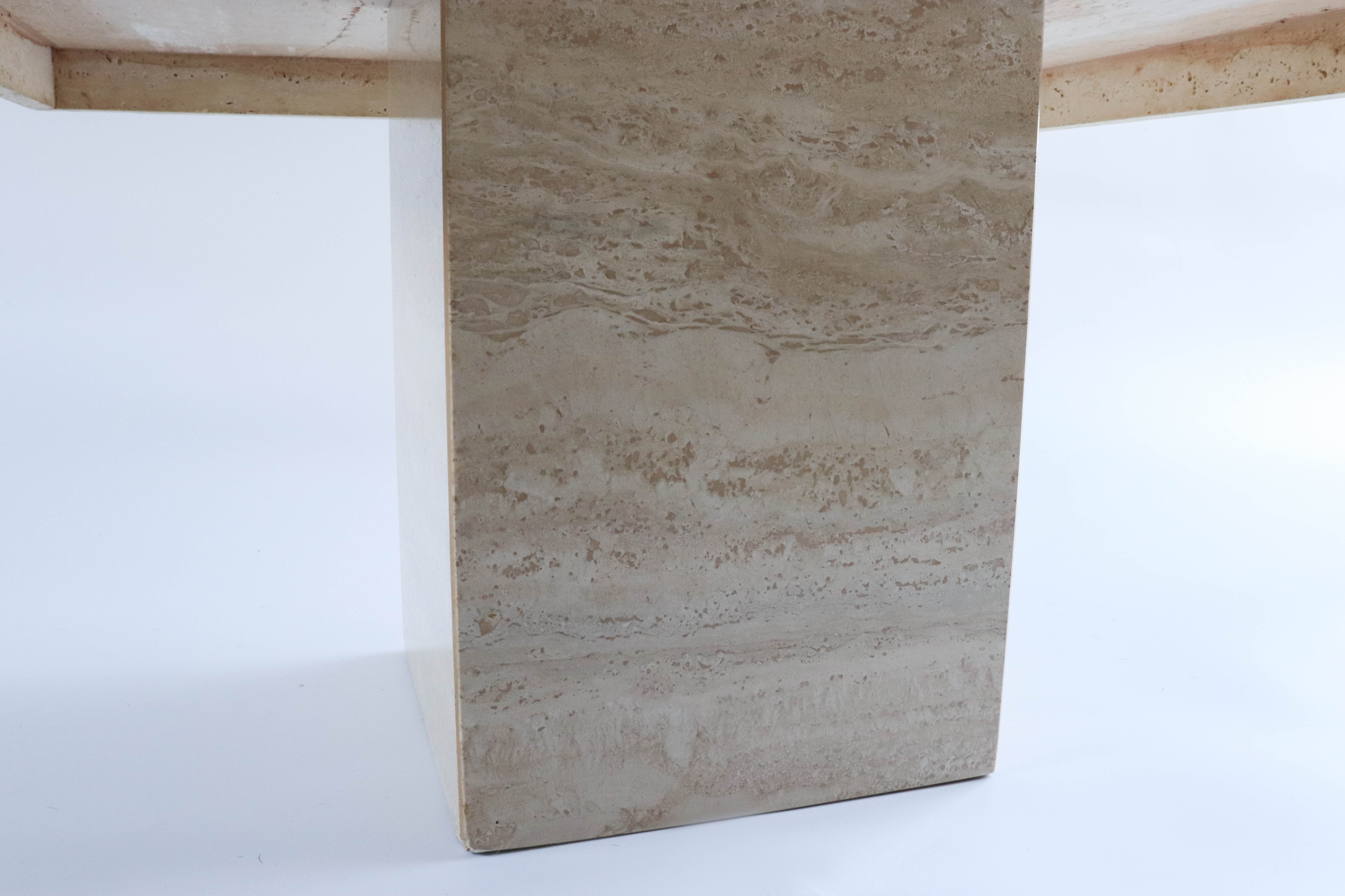 Travertine coffee table