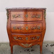 Louis xv style chest of drawers in rosewood marquetry