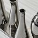 Vases soliflores argent.