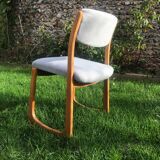4 vintage 1970 chairs in blond beech