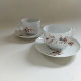2 porcelain cups from Vierzon A. Hache