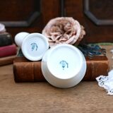 Service à crème et à sucre antique Royal Crown Derby blanc daté de 1902