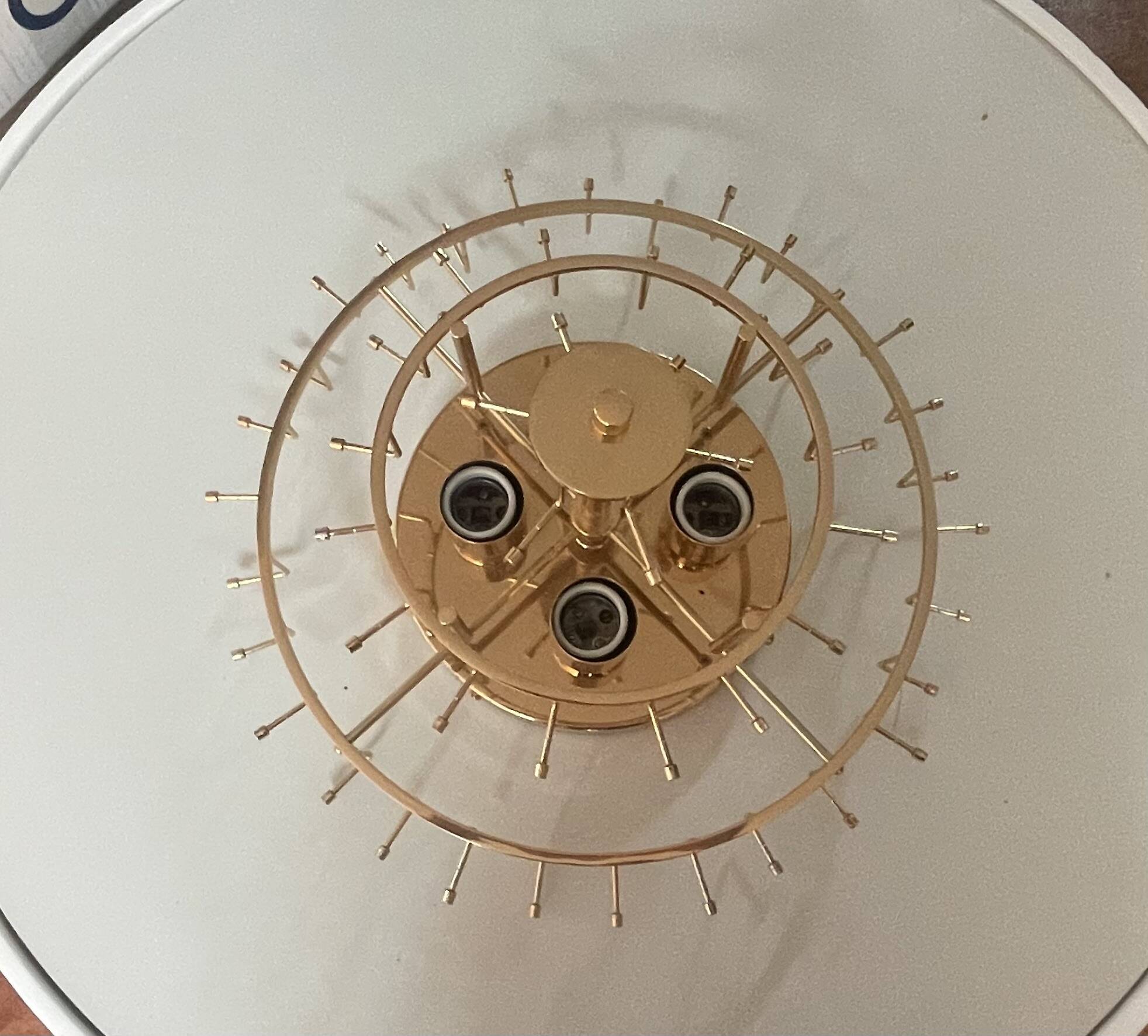 Mid-century modern Italian Venini chandelier in Murano glass Triedri