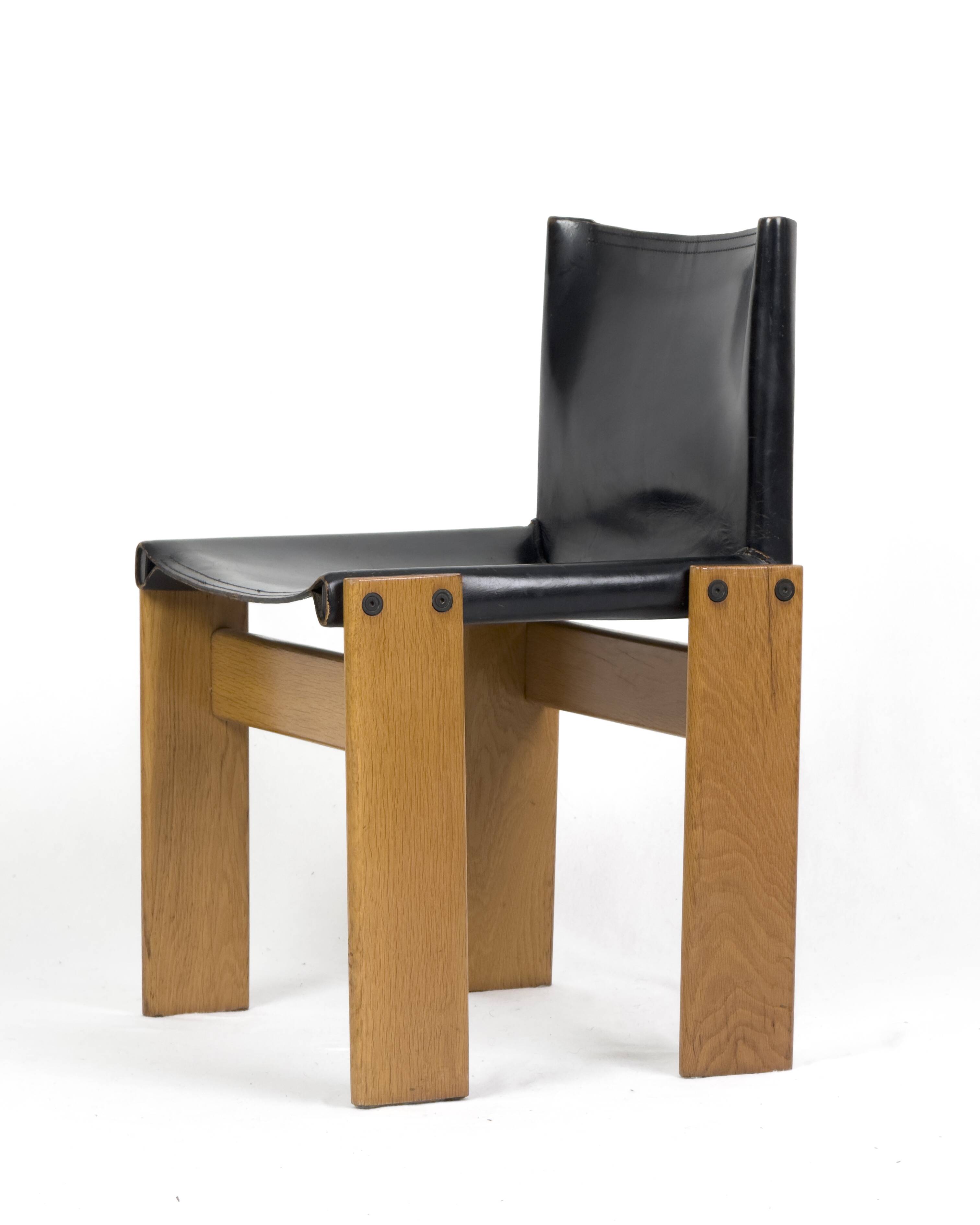 Set of 4 Monk dining chairs by Afra & Tobia Scarpa for Molteni, 1970s