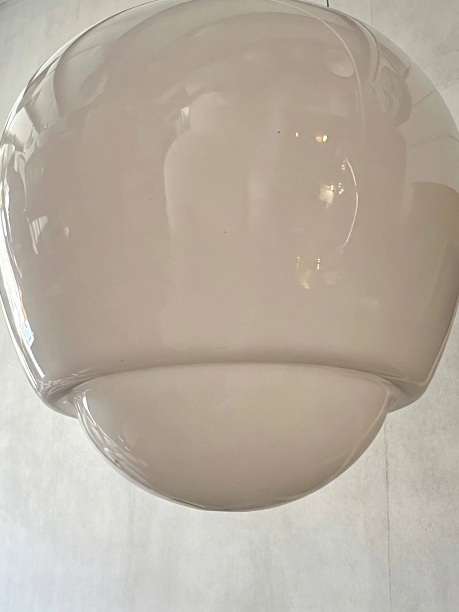 1960s Czech opaline pendant light by Napako