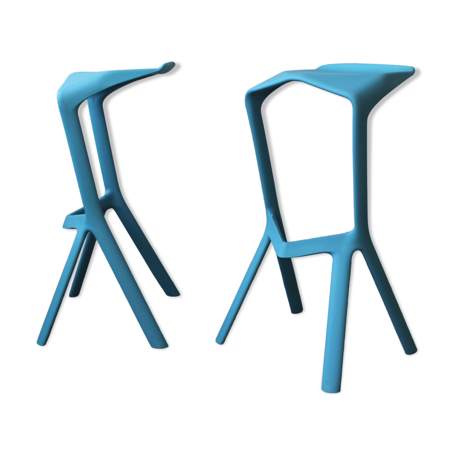 Paire de tabourets de bar Muira par Konstantin Grcic pour Plank, 2005.