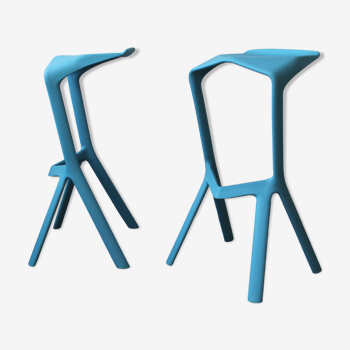 Pair of Muira bar stools by Konstantin Grcic for Plank, 2005.