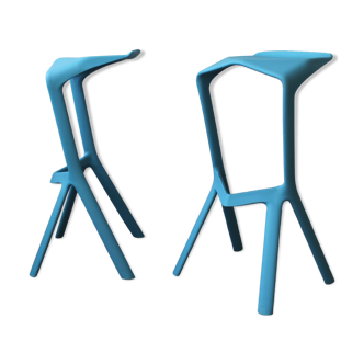 Pair of Muira bar stools by Konstantin Grcic for Plank, 2005.