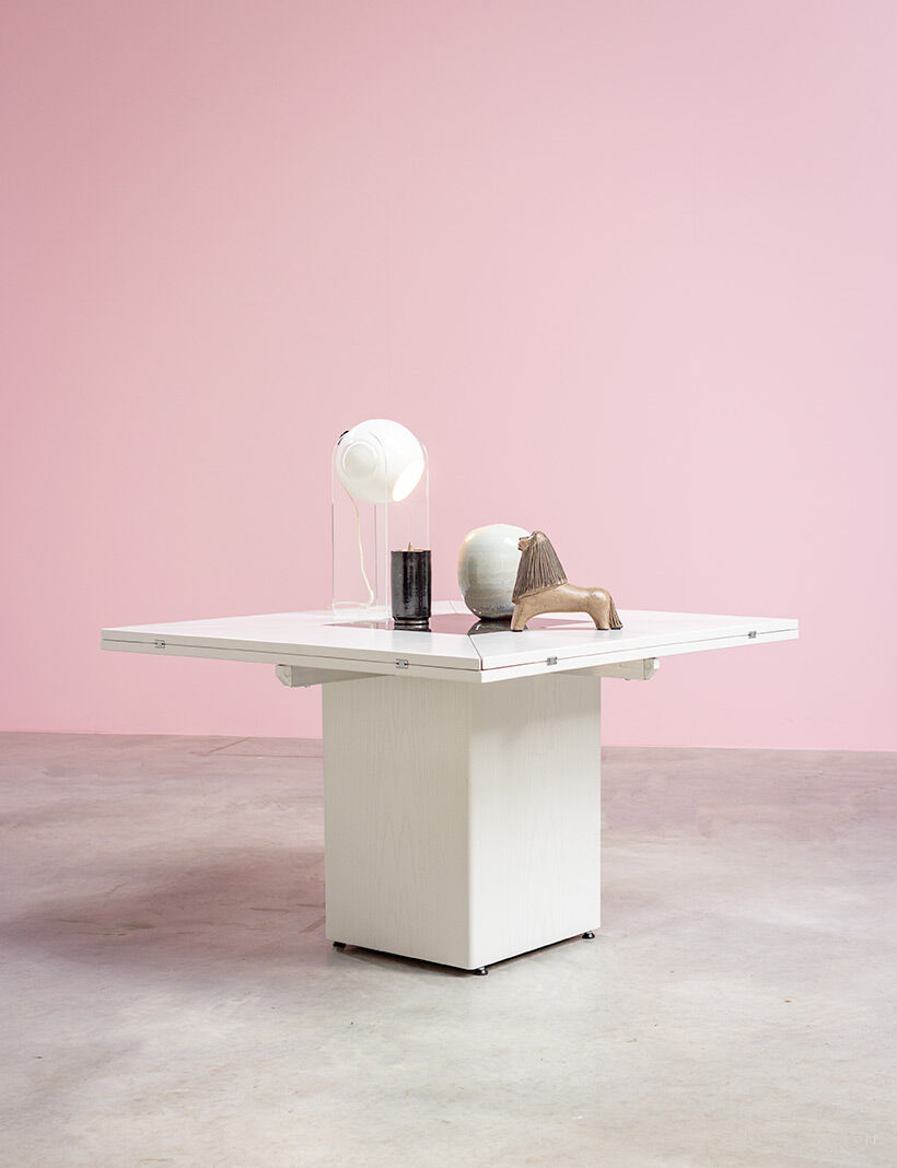 Van den Berghe Pauvers postmodern geometry dining table 1980