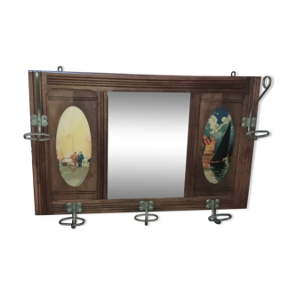 Mirror coat rack