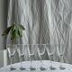 Set of 6 twisted ribbed glass wine glasses