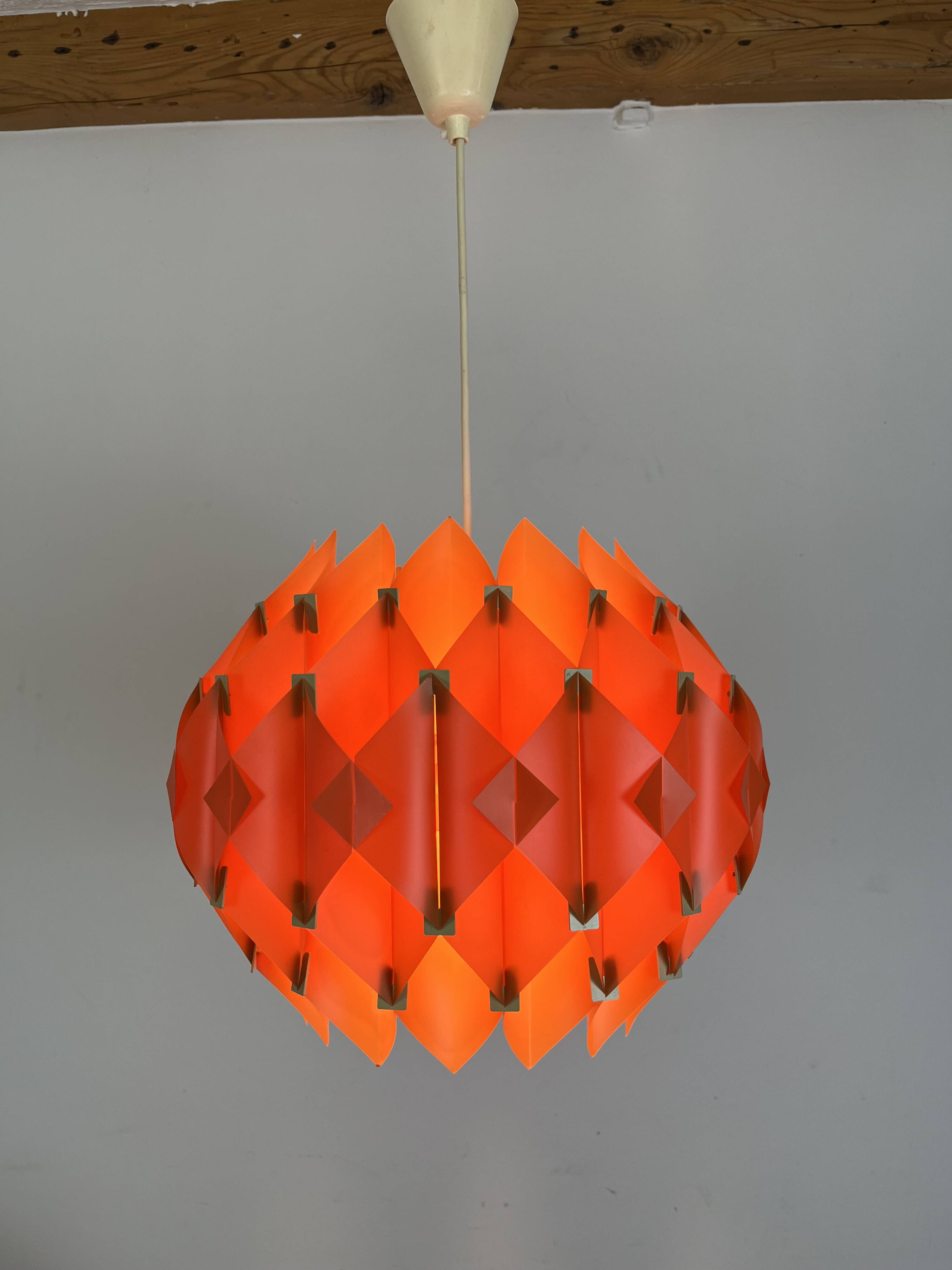 Butterfly pendant light by Lars Schioler for Hoyrup, 70s vintage style