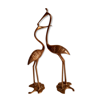 Brass herons duo