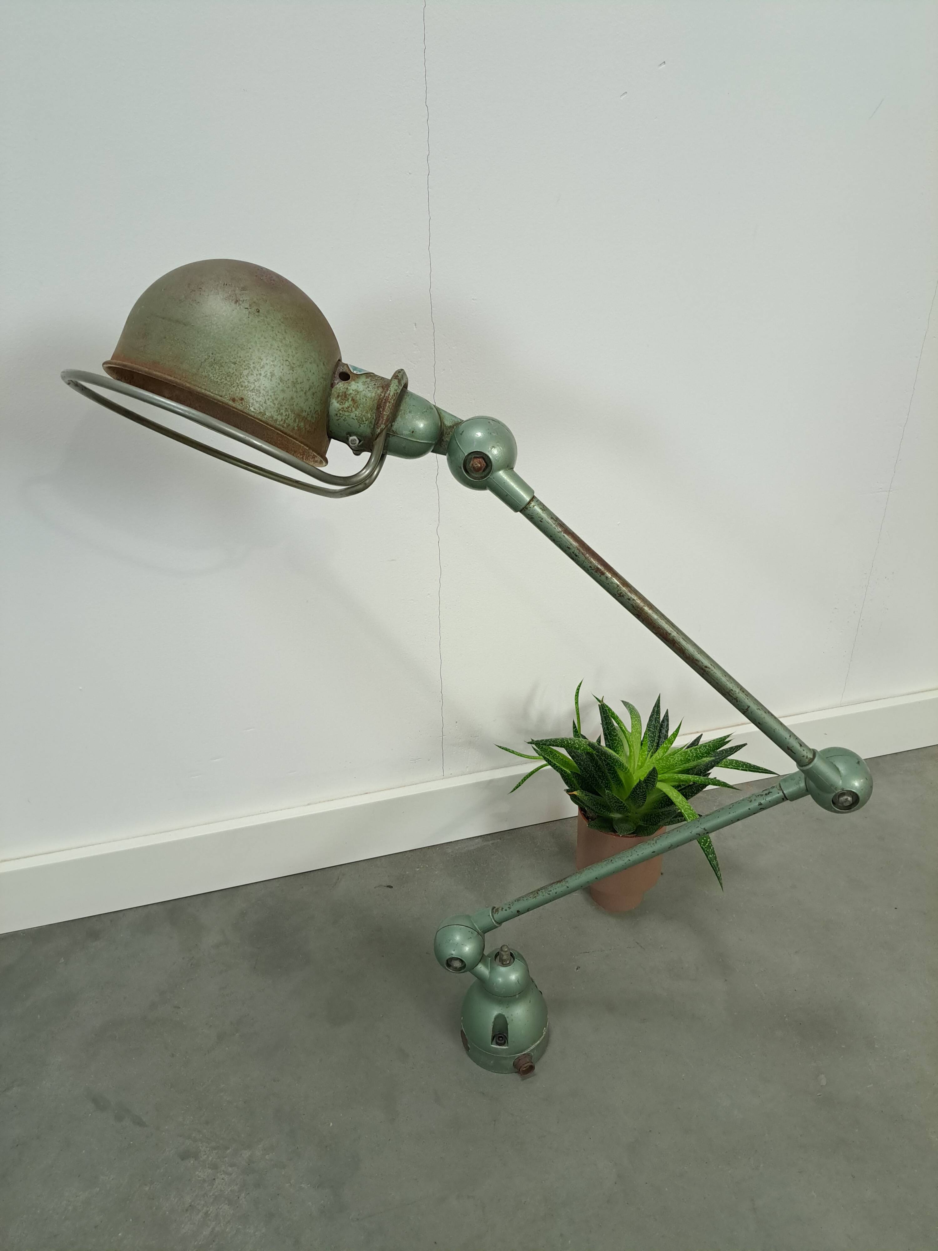 Vintage originele industriële Jielde lamp 2 armen