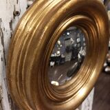 Miroir convexe de 24 cm doré