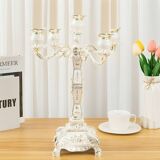European 5-Head White Candle Holder, Home decor