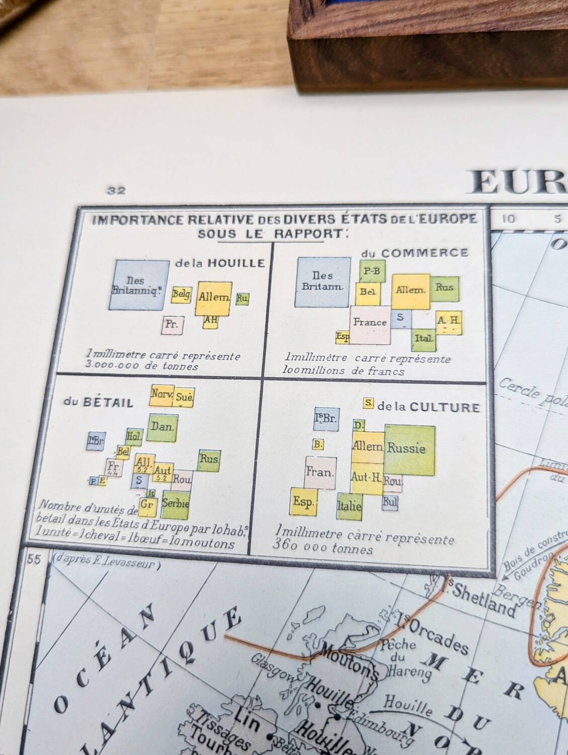 Printed in 1900, map of economic Europe.