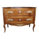Pink marble top chest of drawers