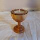 Vintage turned wooden candle holder