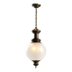 Vintage glass and brass pendant, Italy, 1950s
