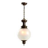 Vintage glass and brass pendant, Italy, 1950s