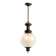 Vintage glass and brass pendant, Italy, 1950s