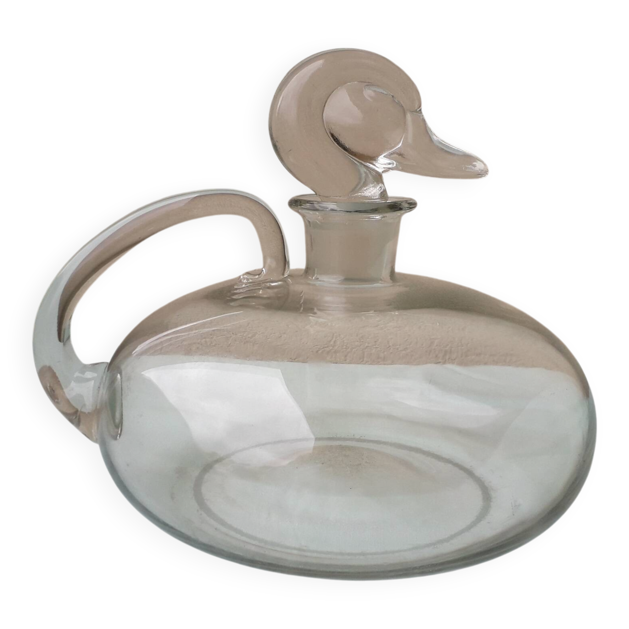 Duck glass carafe